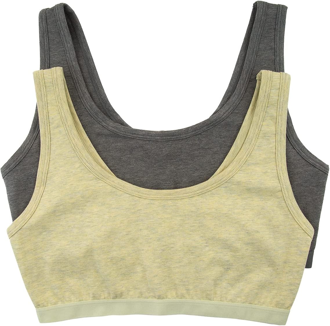 Felina Organic Cotton Stretch Bralette 2-Pack for Comfort