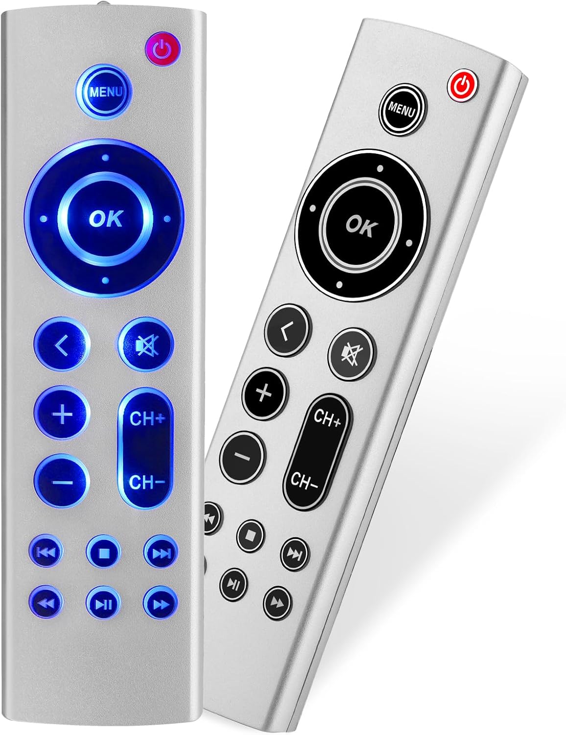 Universal Remote Set: Apple TV 4K & HD, Blue Backlight