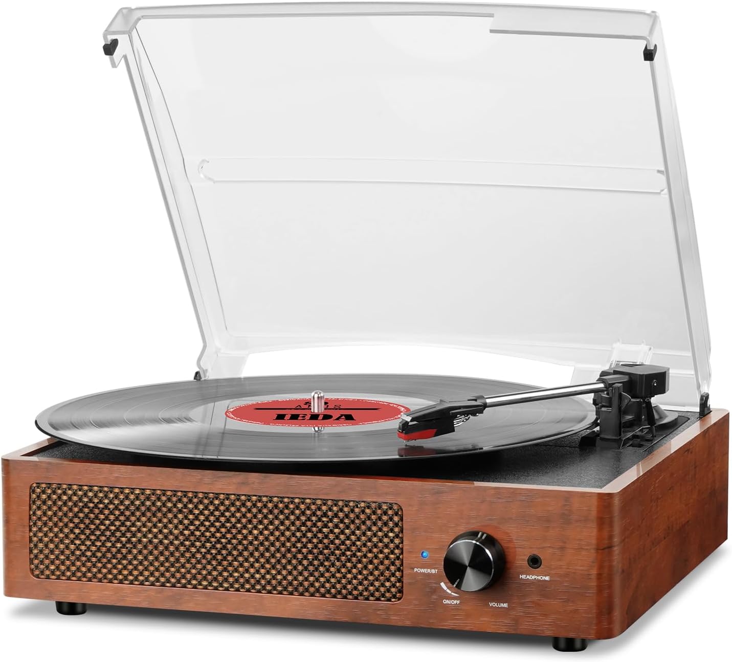 Bluetooth Turntable Vinyl Record Player with Built-in Speakers