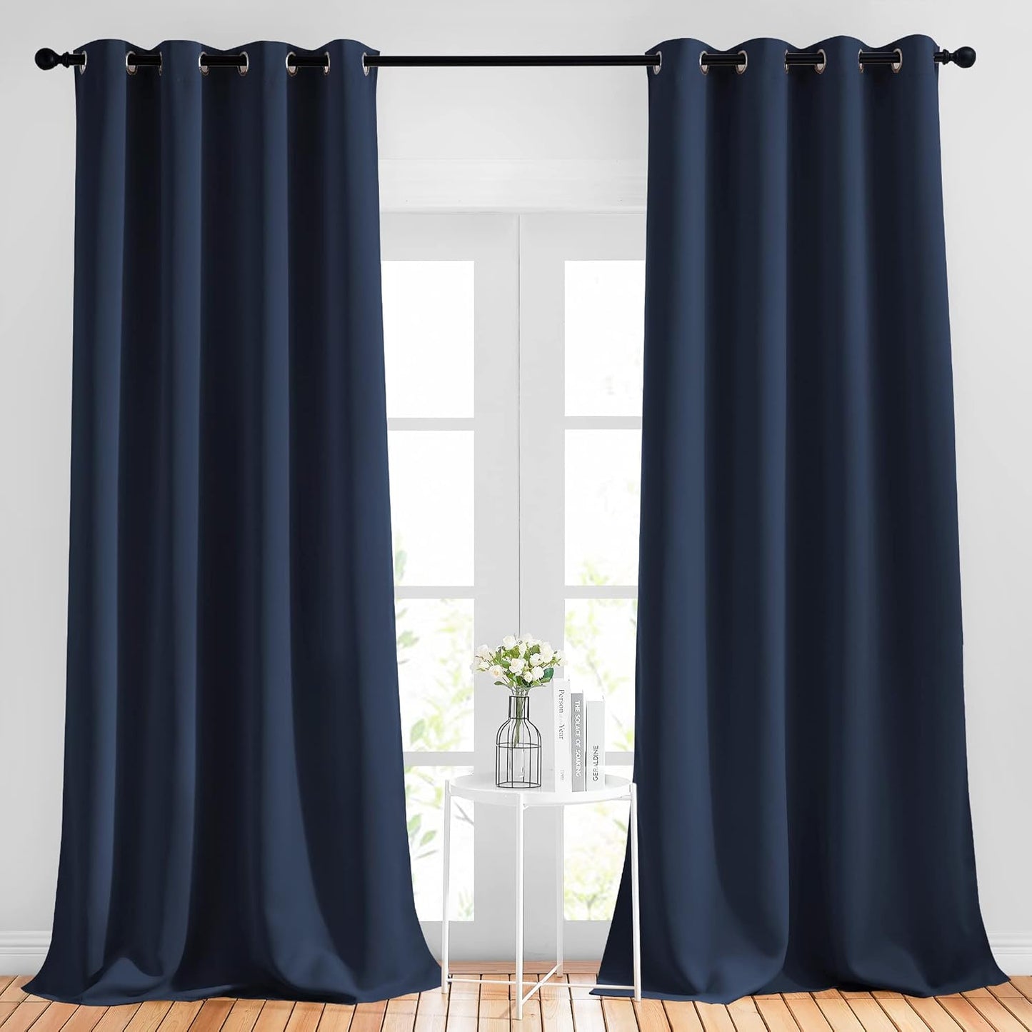NICETOWN Blackout Curtains 90 inch Length for Energy Efficiency