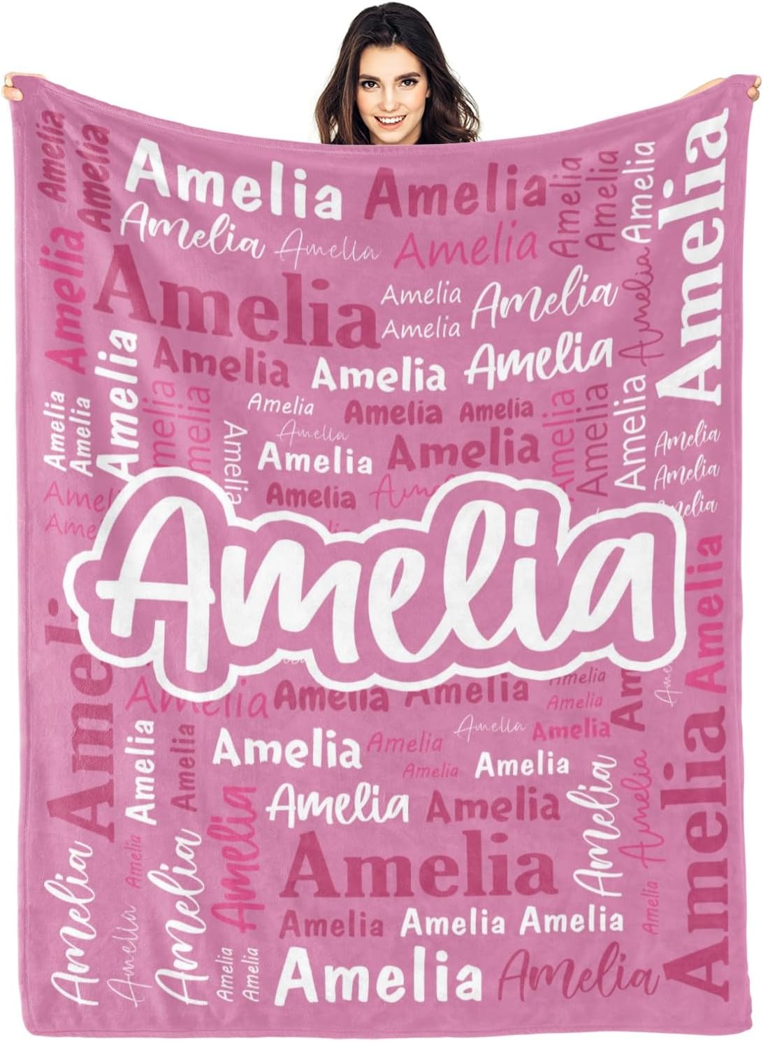 Personalized Custom Blanket with Name for Kids and Adults