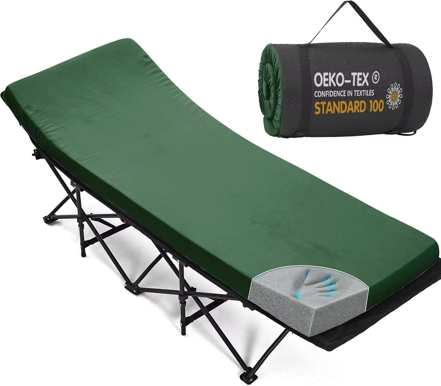CYMULA Memory Foam Camping Mattress: Soft & Portable (75x30)