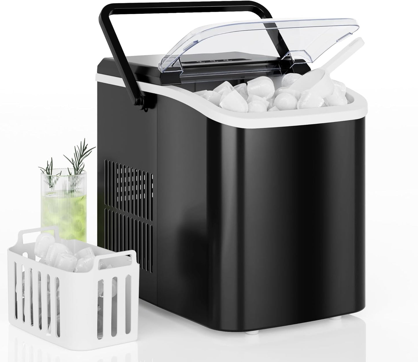 DUMOS Countertop Ice Maker: Fast, Portable Ice Machine for Home