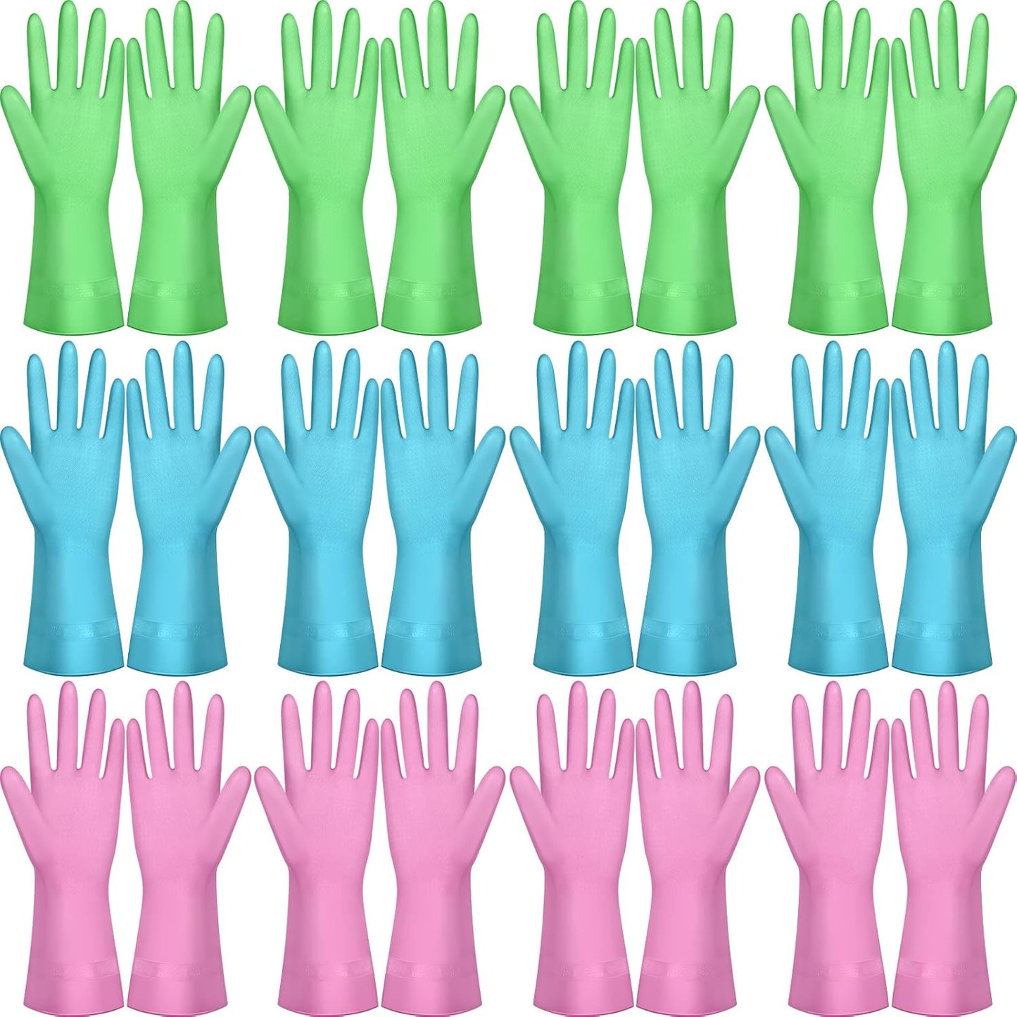Yoande 12 Pairs Reusable Waterproof Cleaning Gloves