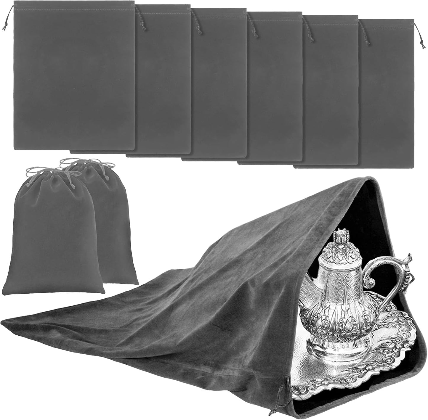 Ferraycle Silver Storage Bags for Jewelry and Flatware Care