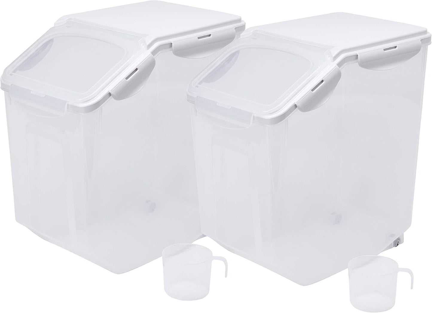 HANAMYA Rice Storage Container with Measuring Cup - 15 Liter