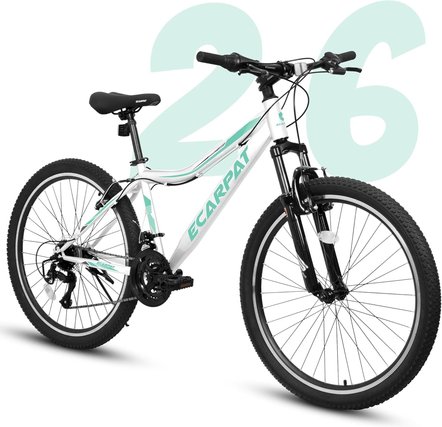 24 26 Inch Women Girls Mountain Bike with 21 Speeds and Brakes