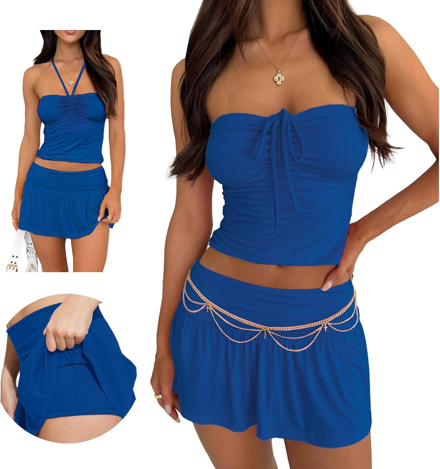 Hafailia Summer Two Piece Outfits for Women - Y2K Style Set