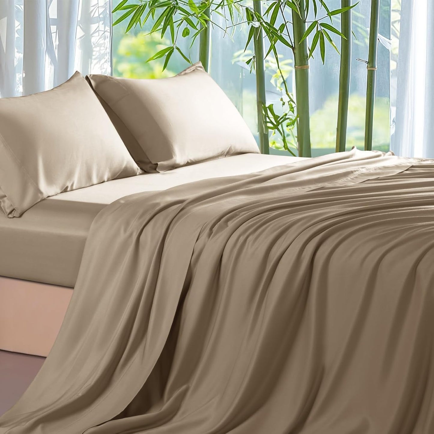 Ultra Cooling Bamboo Sheets Full Size Set for Hot Sleepers
