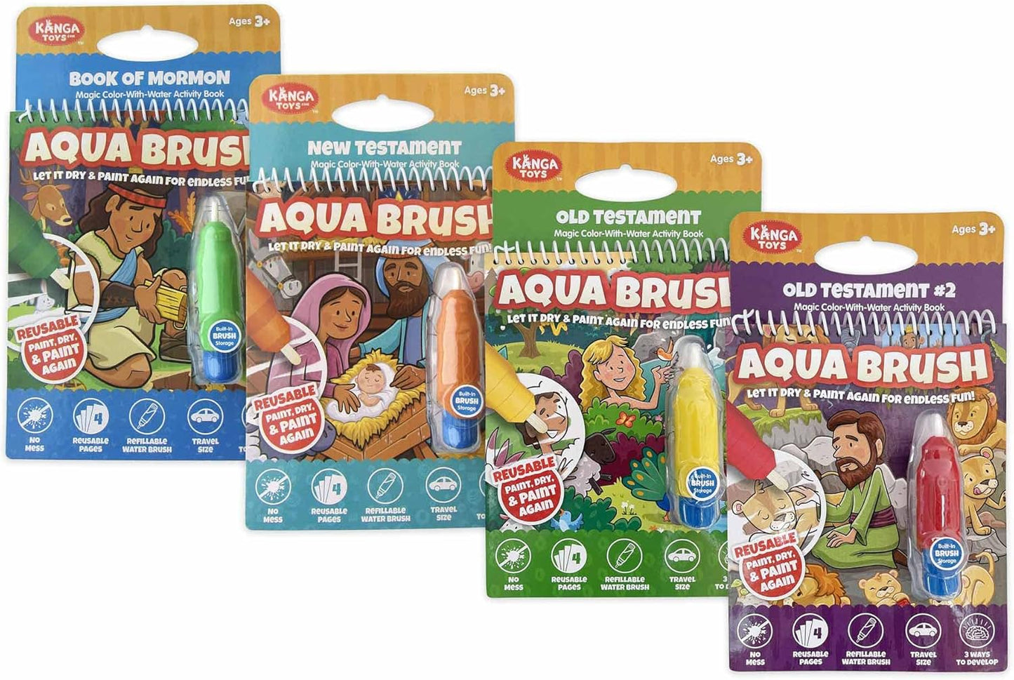 Aqua Brush Activity Books for Kids: Old & New Testament Fun