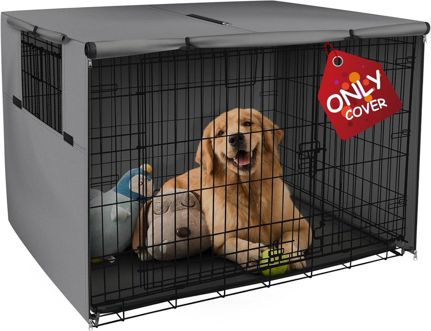 Explore Land Dog Crate Cover for 54 Inch Wire Cage - Grey