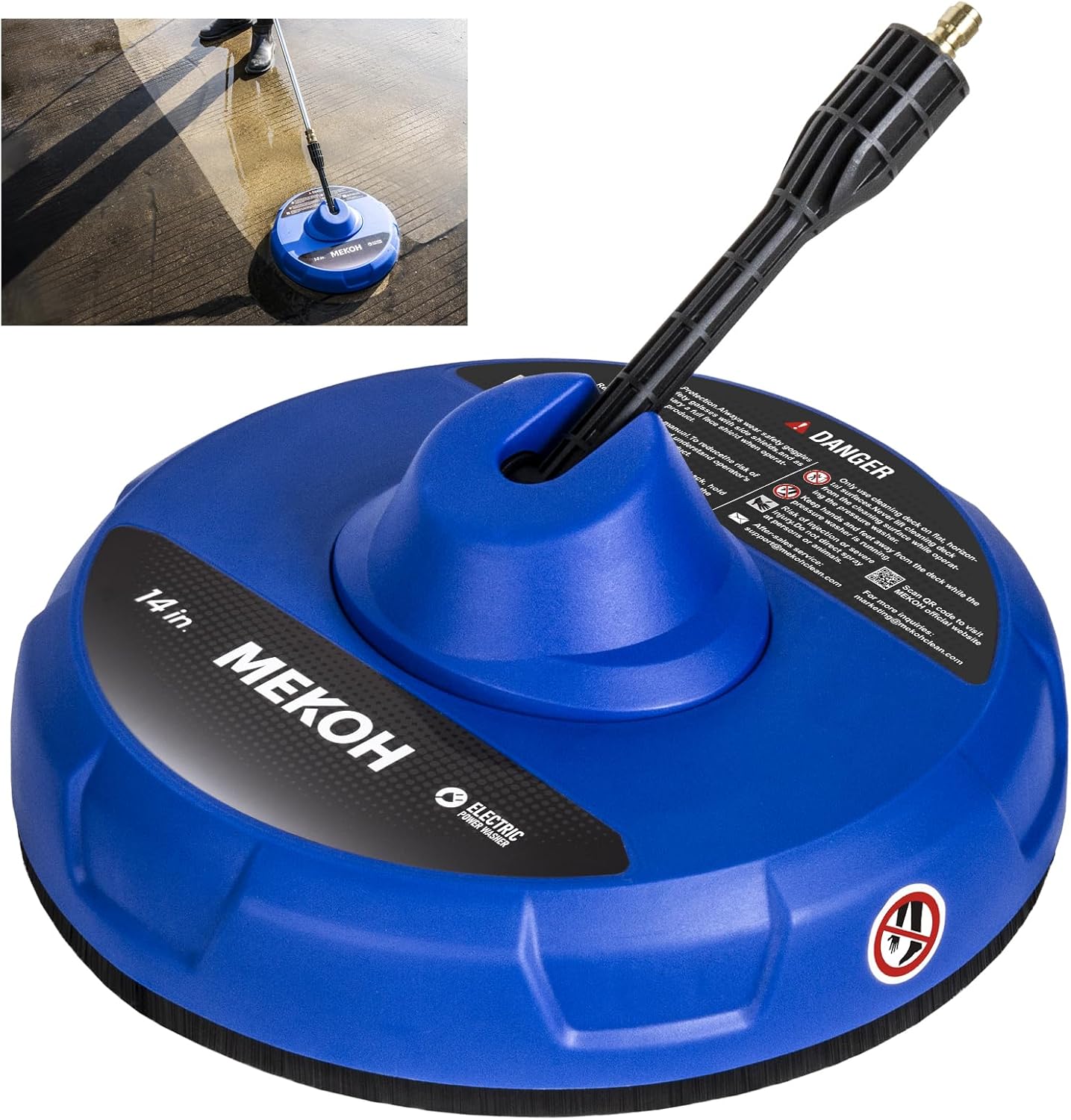 MEKOH Electric Pressure Washer - Powerful 2500 PSI Dual Rotary Nozzles for Deep Cleaning