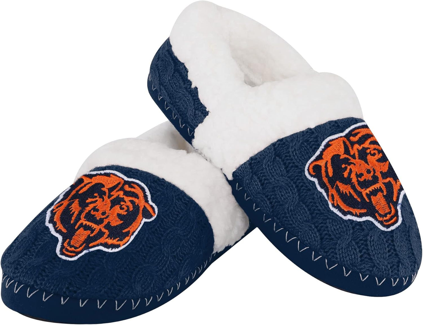 FOCO Women's NFL Team Color Moccasin Slippers for Comfort