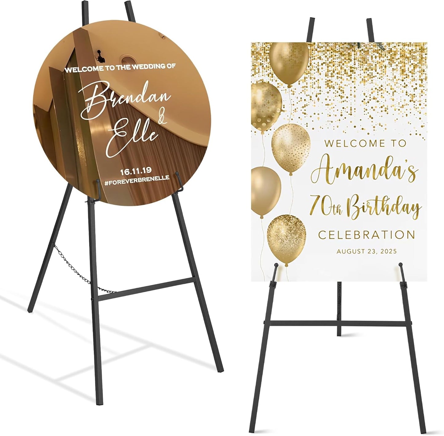ARTASY 50 Black Easel Stand for Wedding Signs and Art Displays