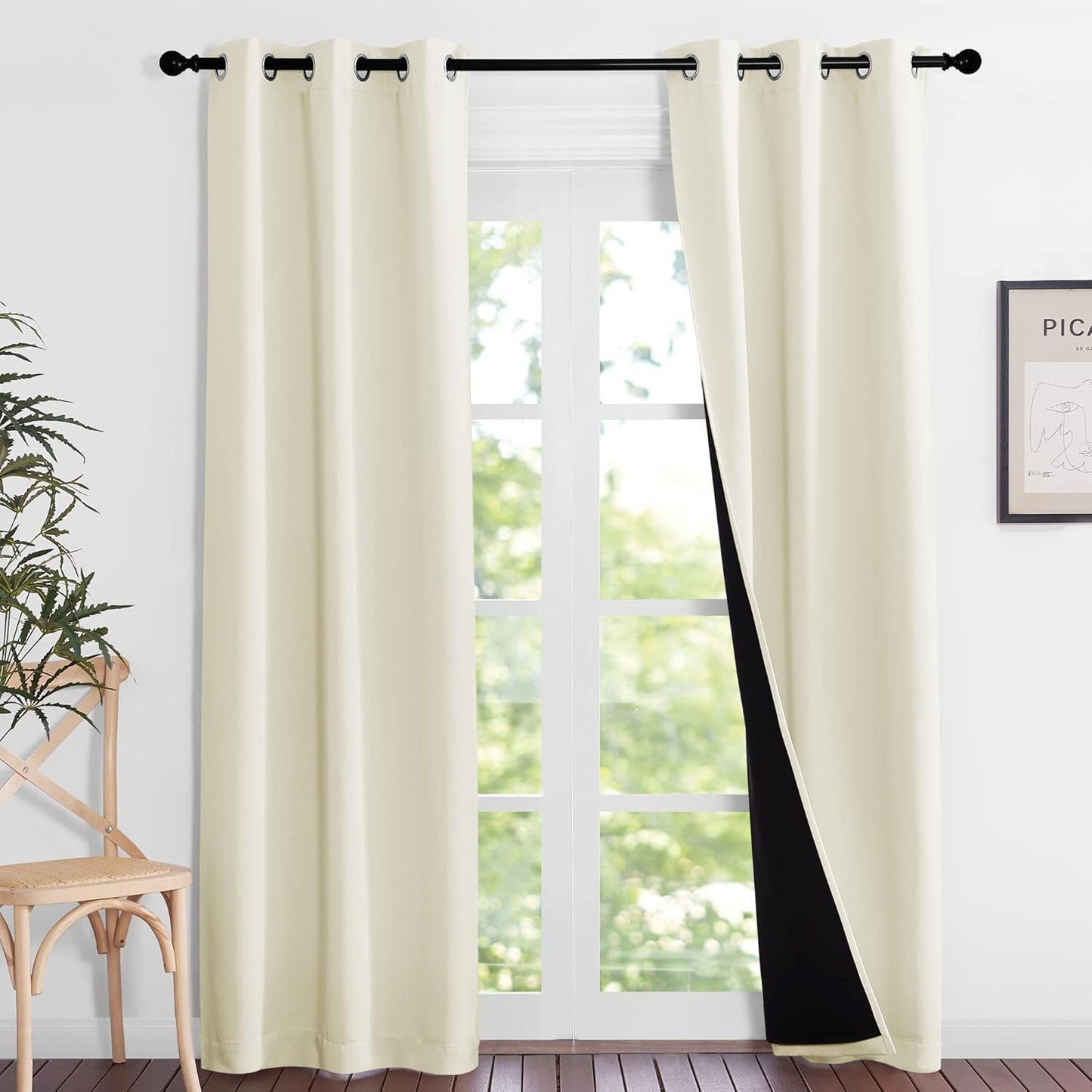 NICETOWN Blackout Curtains for Living Room, Noise Reducing Drapes