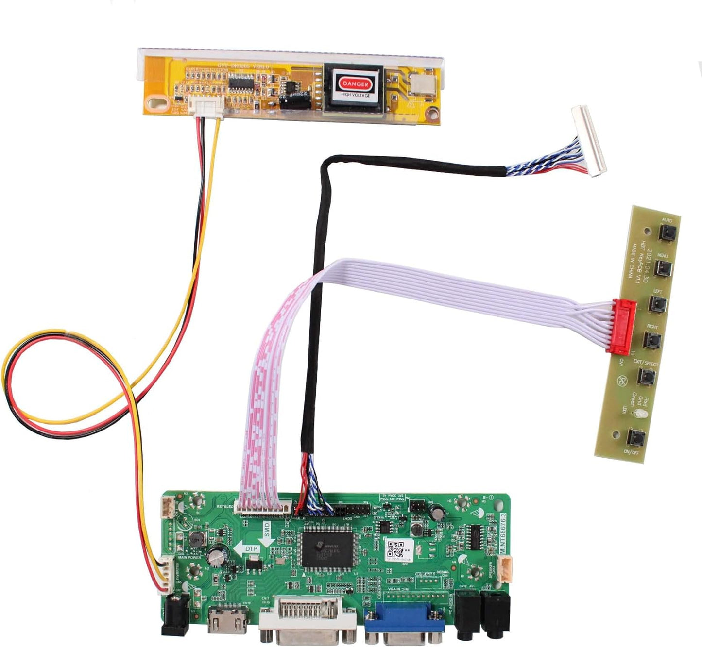 VSDISPLAY DVI VGA Audio LCD Controller Board for 15.4in Panels