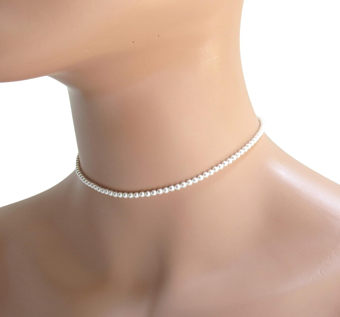 Dainty Pearl Choker Necklace with Adjustable Sizing Options