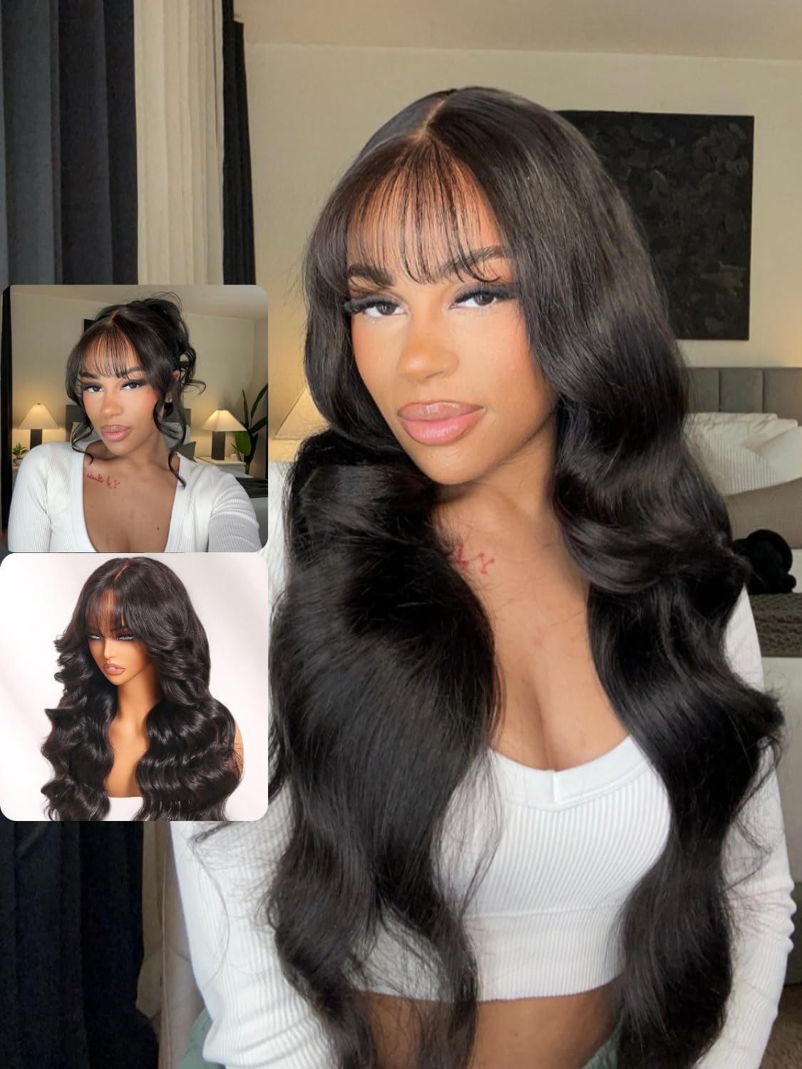 Nadula 7x5 Bye Bye Knots Glueless Wig with Curtain Bangs Style