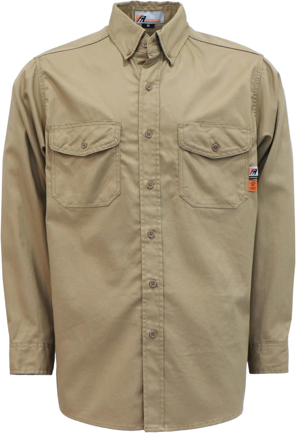 VATRENUS Flame Resistant Work Shirt for Men - 100% Cotton