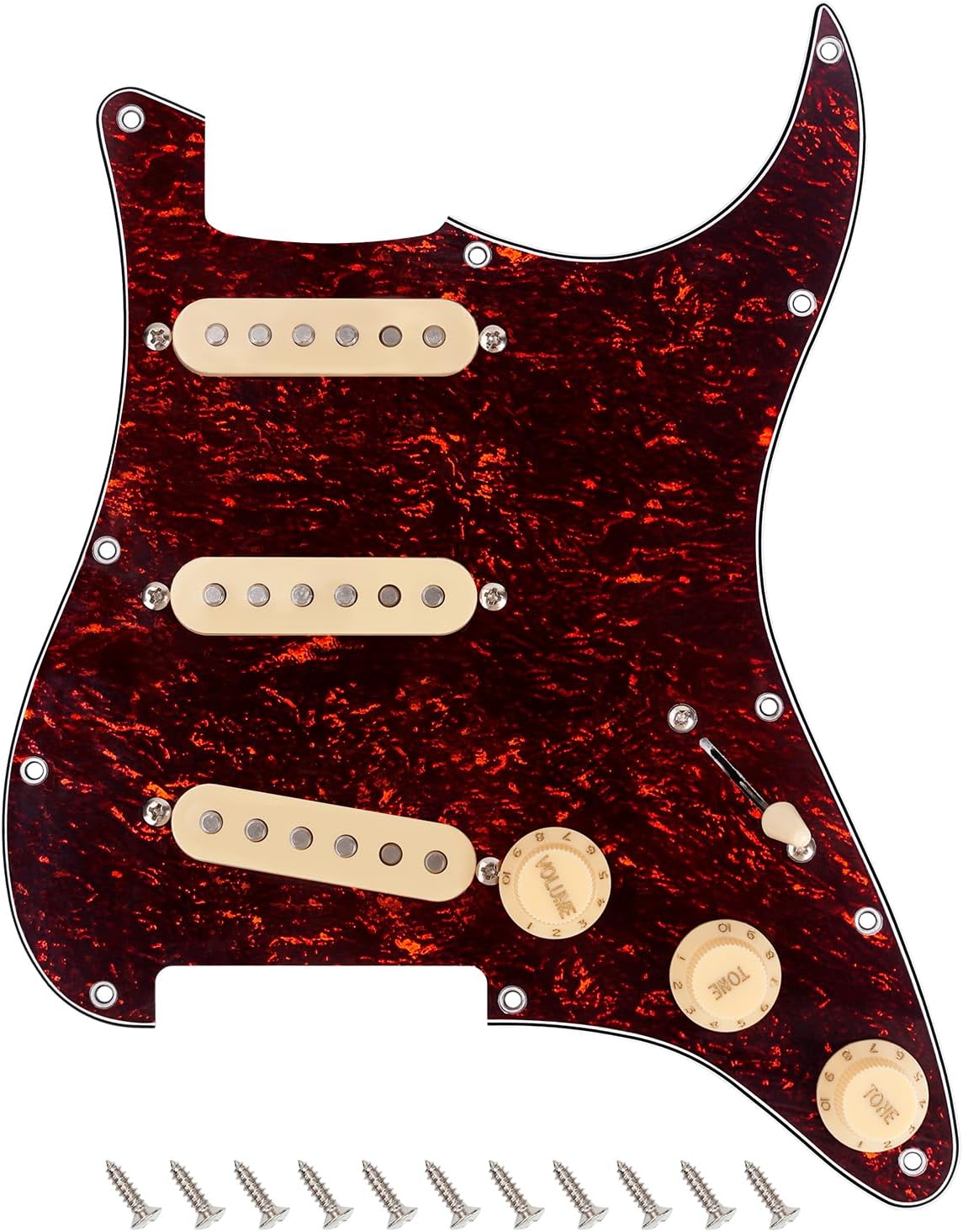Banworks 4Ply Loaded SSS Pickguard for Fender Stratocaster