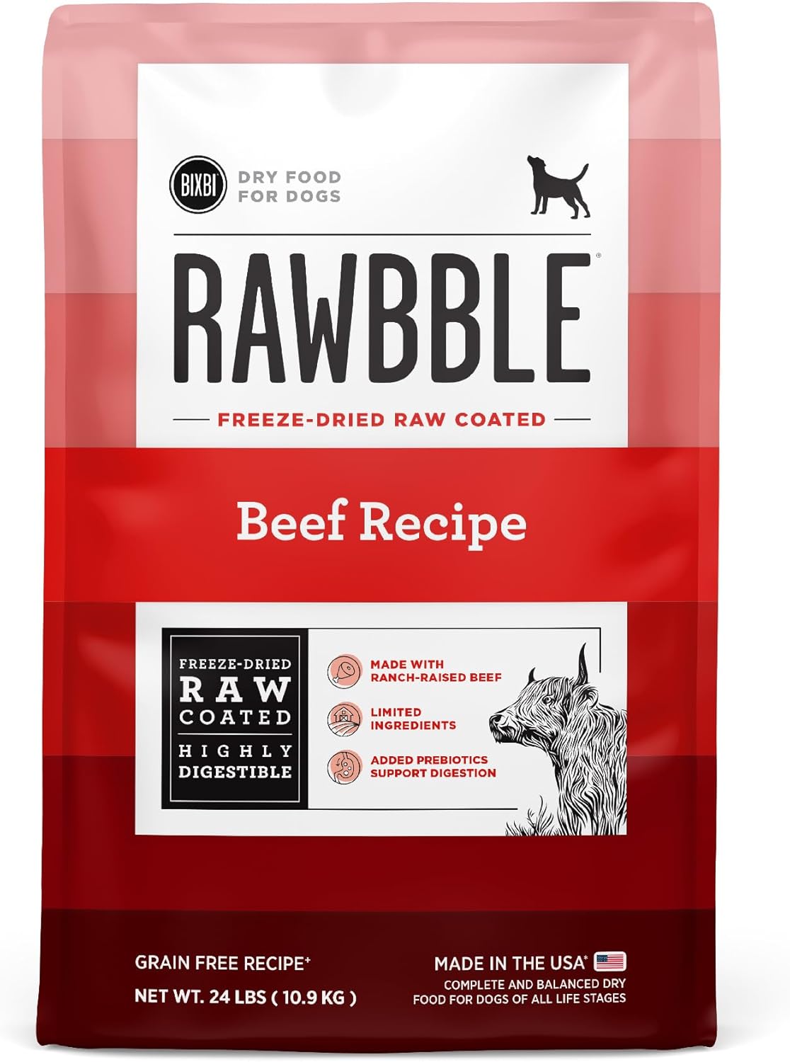 BIXBI Rawbble Dry Dog Food - Fresh Meat, No Fillers, USA Made