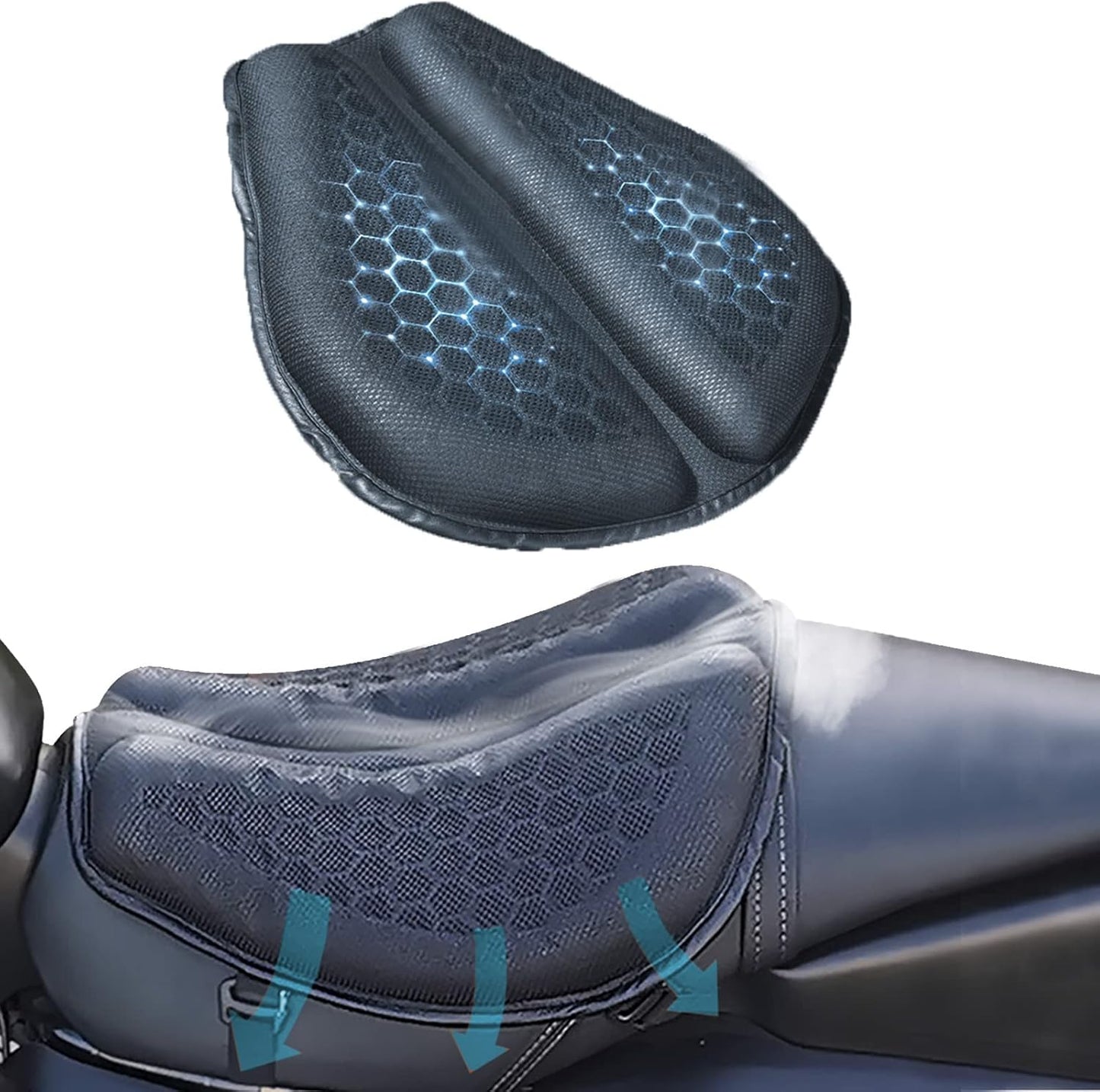 Motorcycle Seat Cushion Gel Pad for Comfort on Long Rides