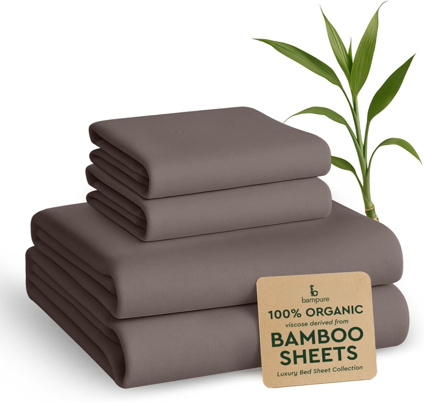 BAMPURE Luxury Series Queen Sheet Set - Soft Bamboo Sheets