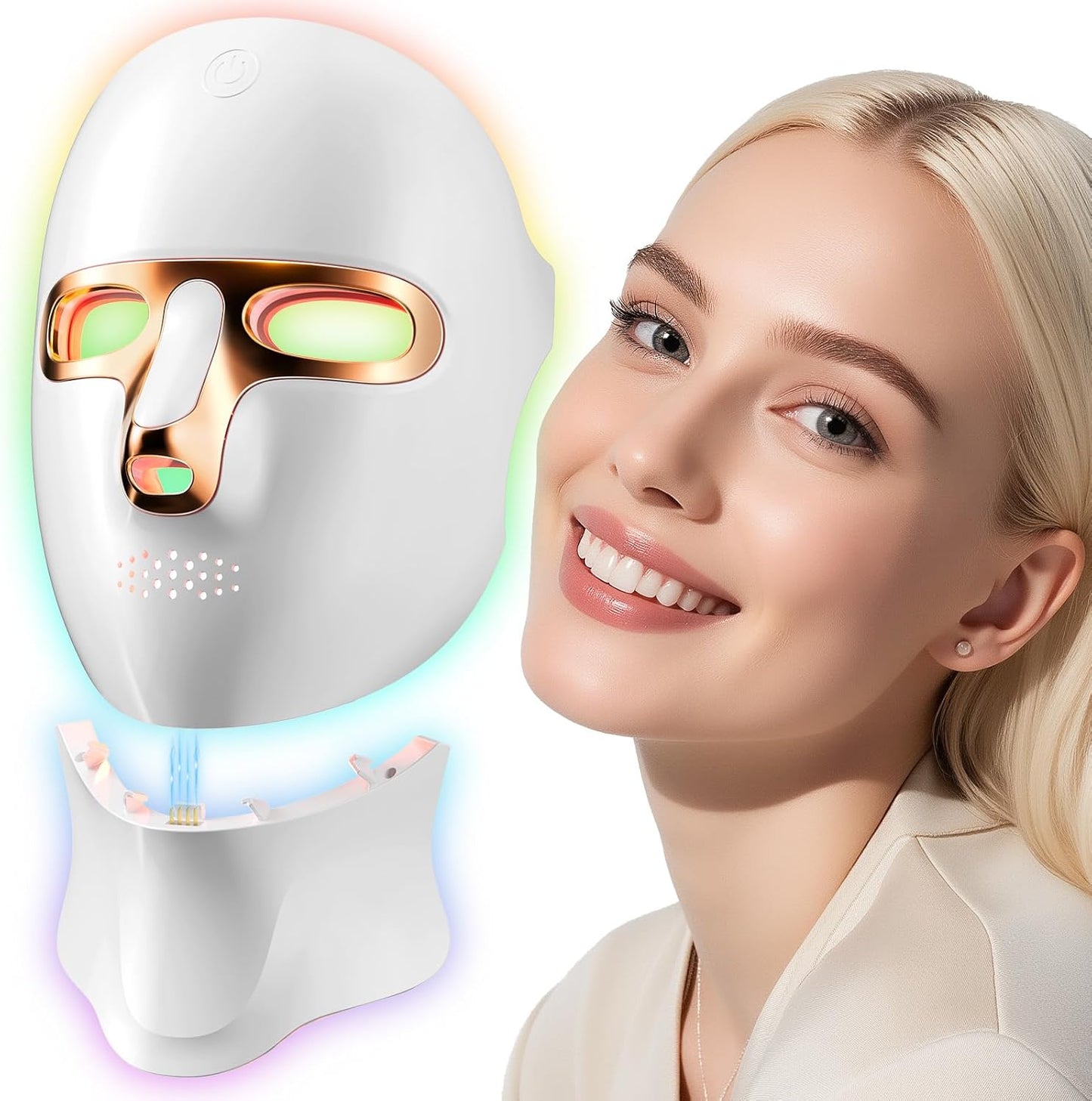 Red Light Therapy Mask for Face - Cordless LED Skin Rejuvenation