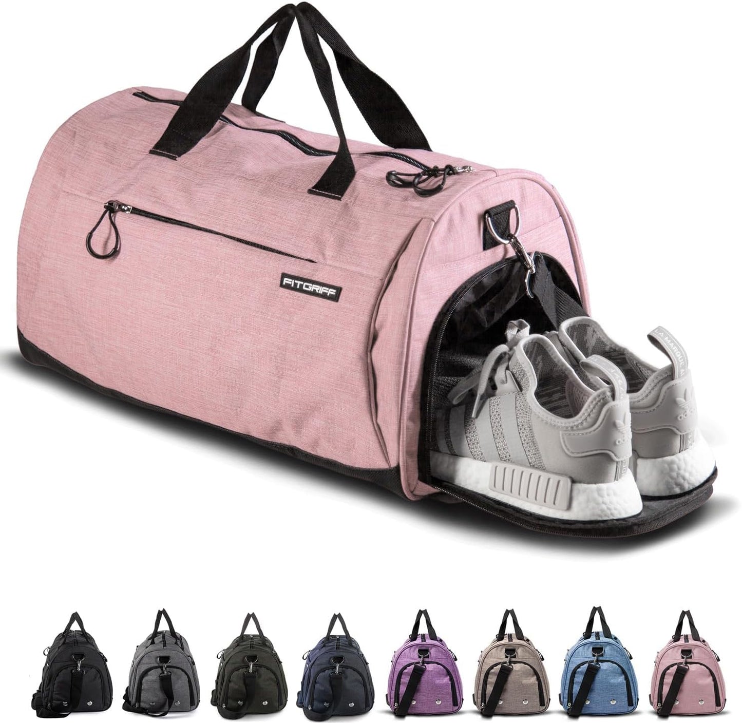 Fitgriff Gym Bag for Men & Women with Shoe & Wet Compartment