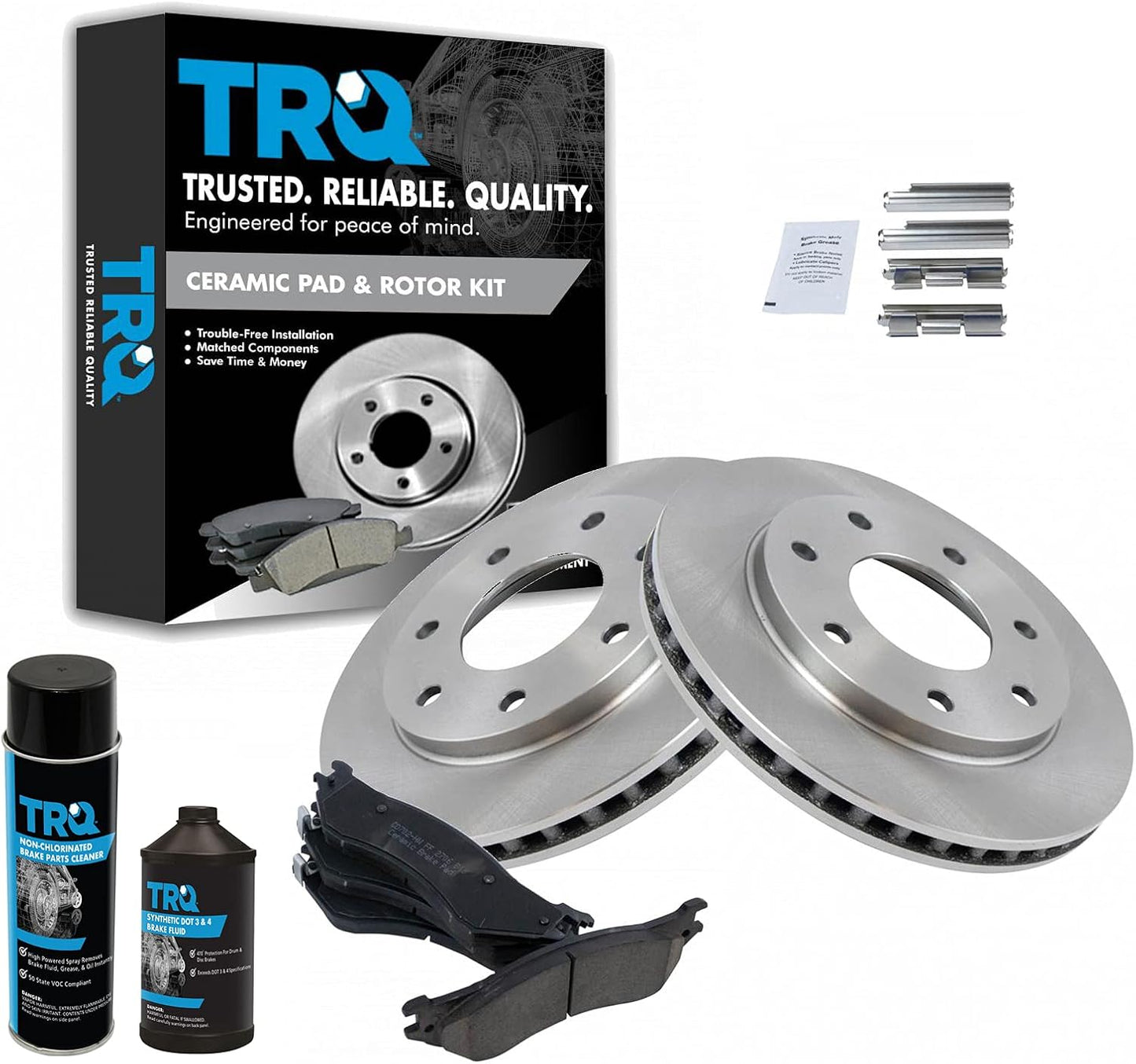 TRQ Front Brake Pad & Rotor Kit for 1999-2003 Ford F-150