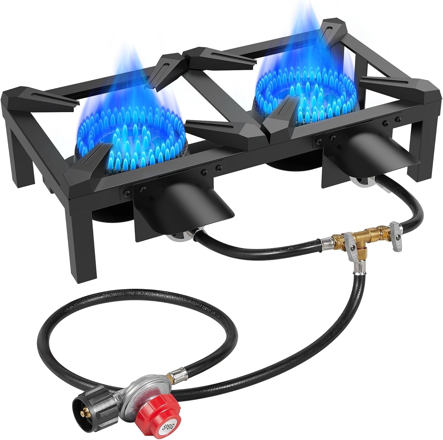 BESTFIRE High Pressure Double Propane Burner for Outdoor Cooking