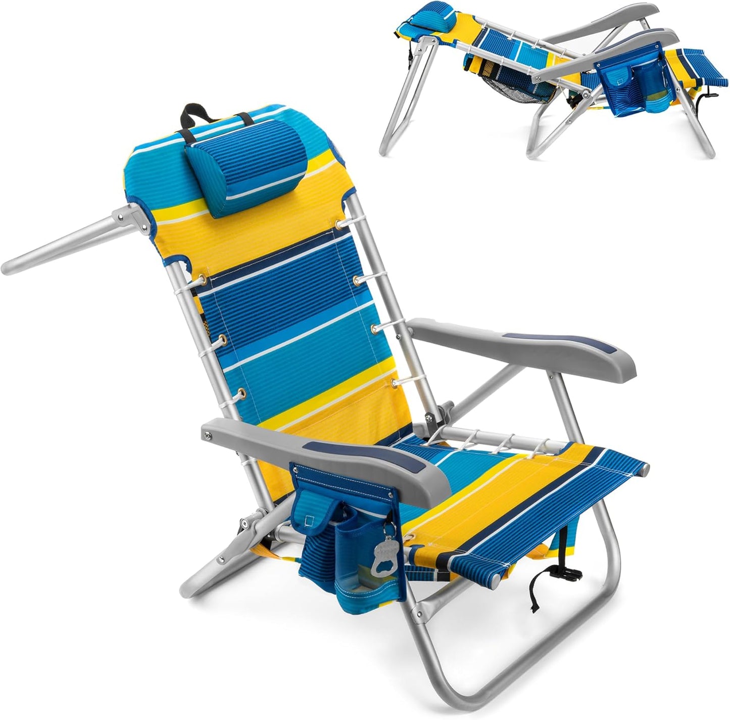 Homevative Backpack Fold-Up Beach Chair for Ultimate Comfort