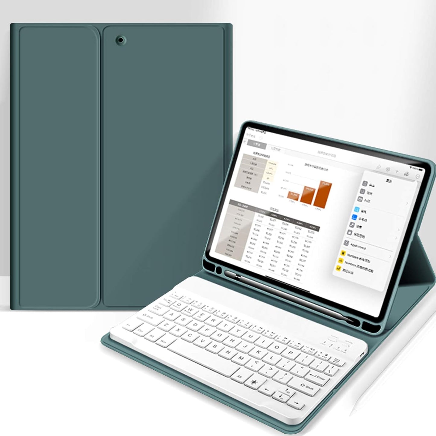 aoub Case for iPad 6th/5th Gen 9.7 inch with Bluetooth Keyboard
