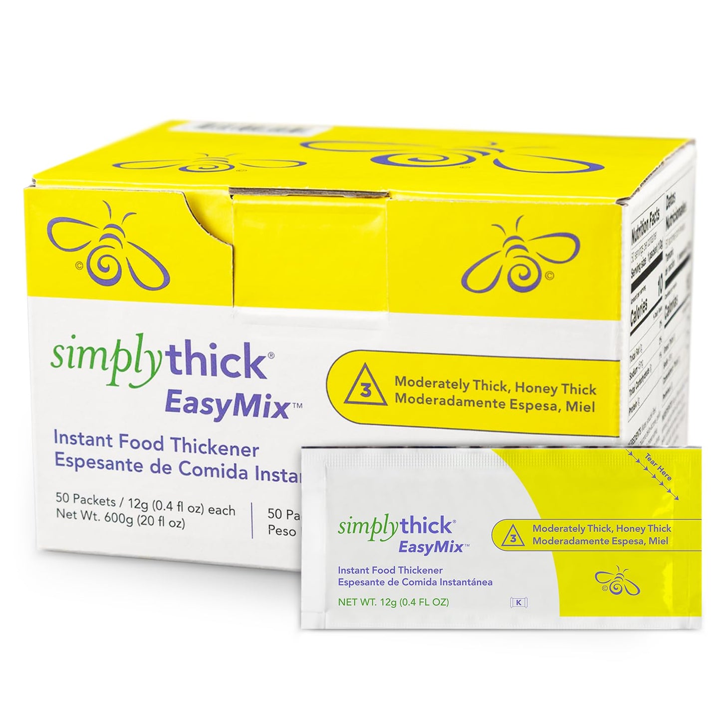 SimplyThick EasyMix Gel Thickener for Dysphagia 50 Count Packets