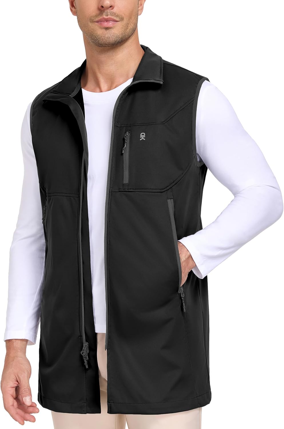 Lightweight Softshell Vest for Travel Hiking Running Golf