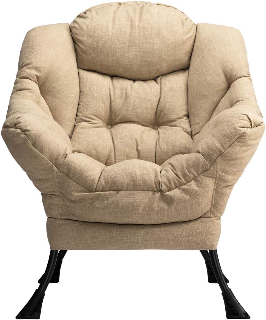 Comfy Accent Lounge Chair with Armrest and Side Pocket for Relaxing