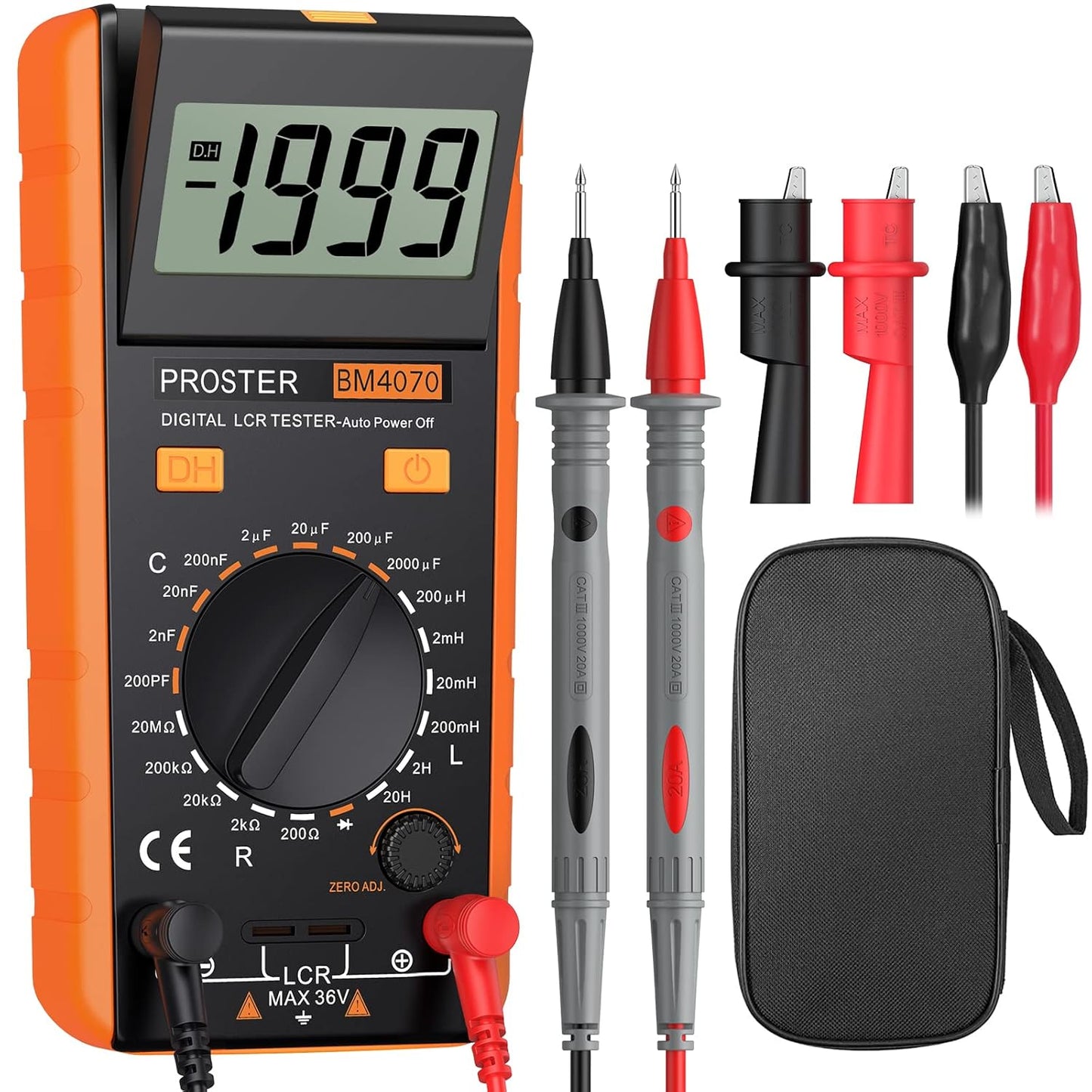 Proster LCR Meter - High Accuracy Digital Multimeter for Easy Use