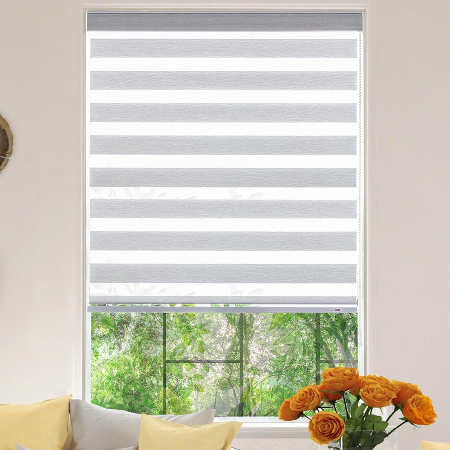Zebra Roller Window Blinds Custom Cut to Size for Any Room