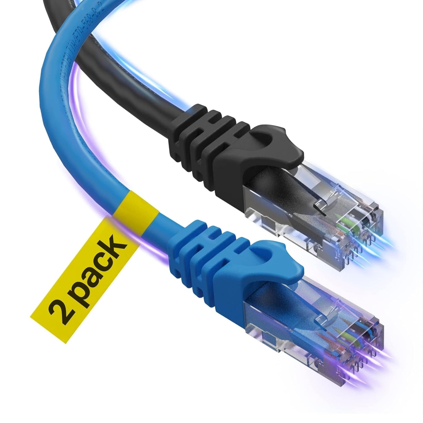 High Speed 10Gbps Cat 6 Ethernet Cable 2 Pack