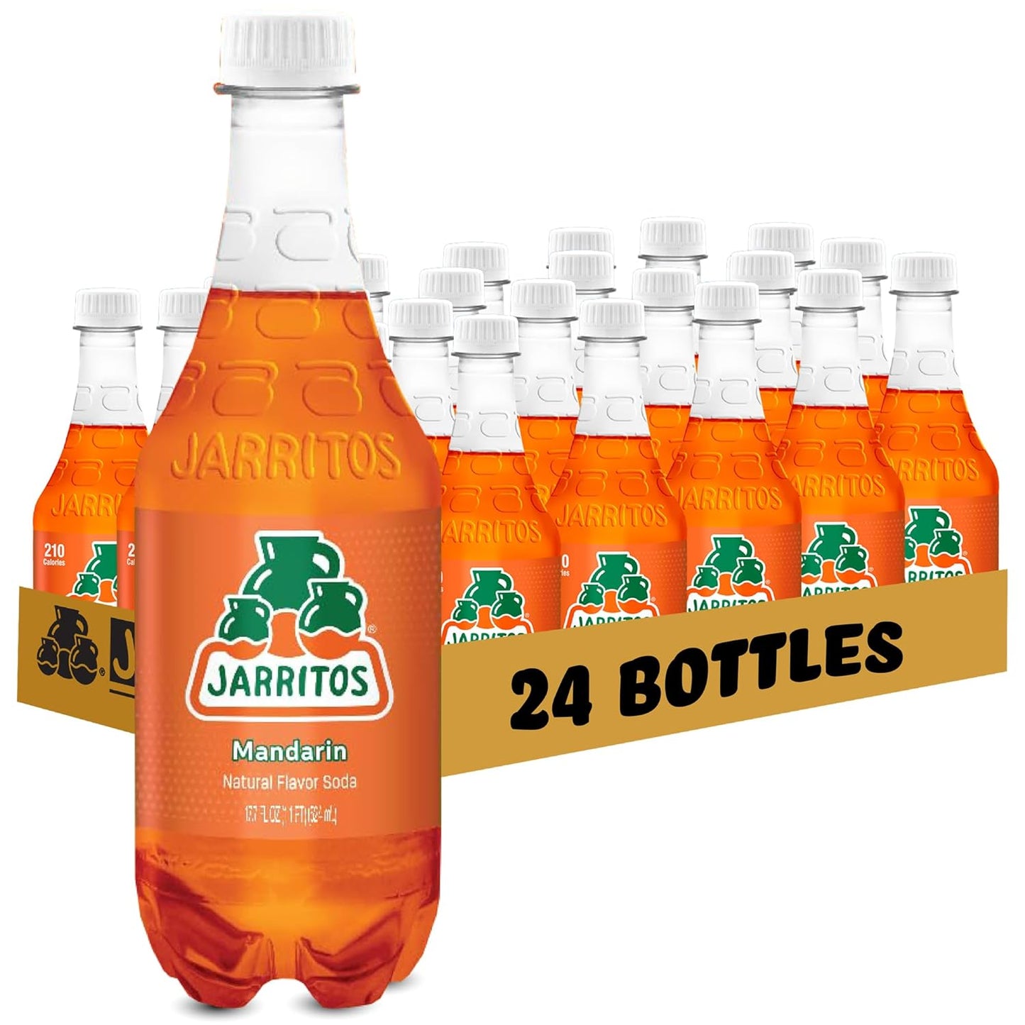 Jarritos Mandarin Soda - Refreshing Mexican Soft Drink 24 Pack
