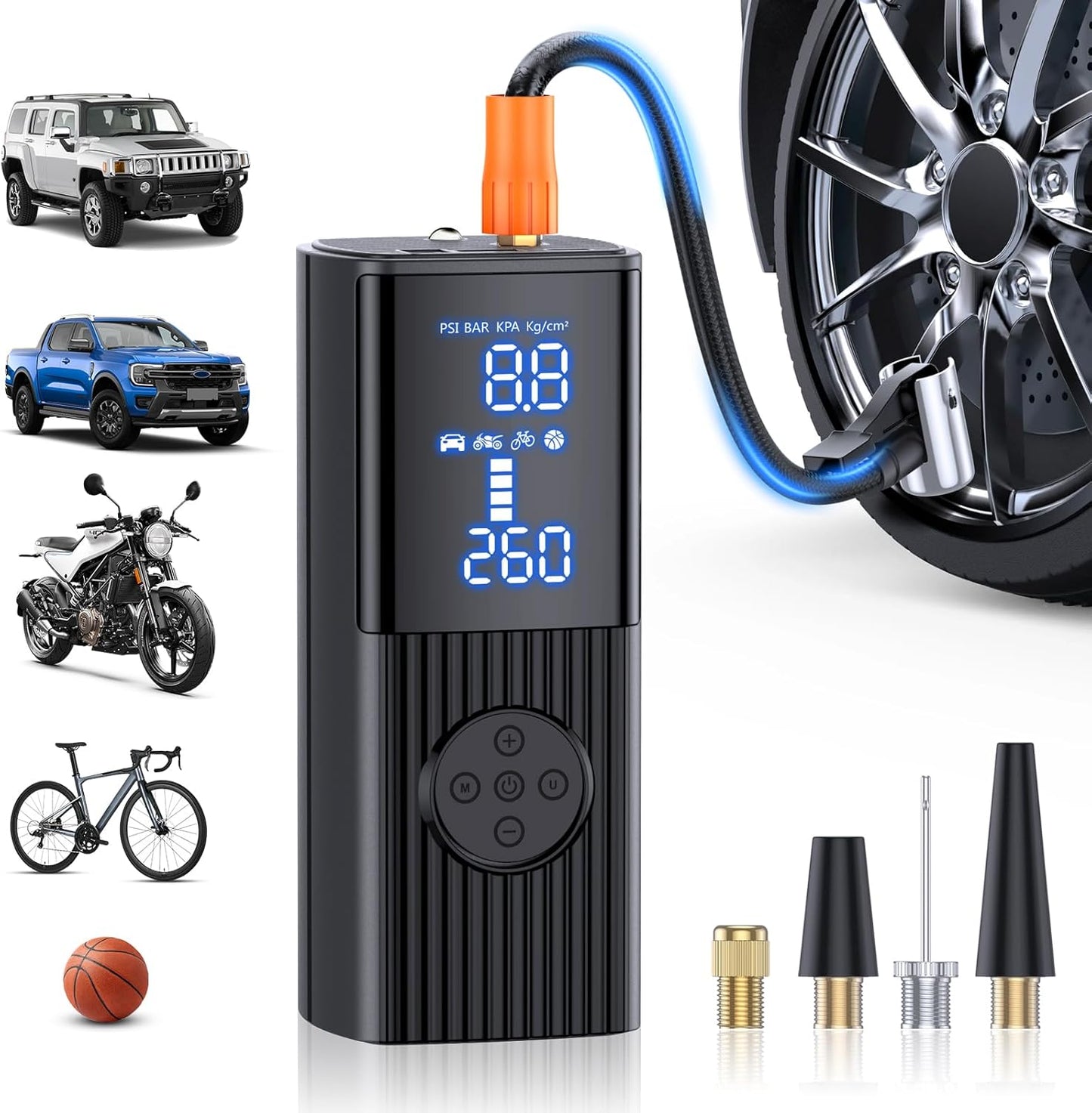 Hafuloky Portable Air Compressor - 3X Faster Inflation!