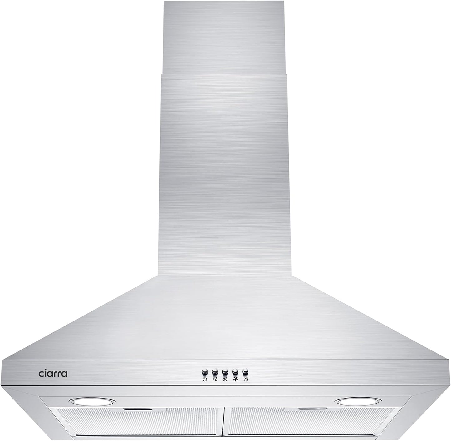 CIARRA Range Hood 30 inch Wall Mount with 450 CFM Power