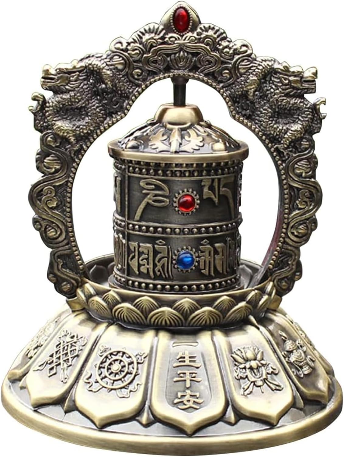 Silent Spinning Buddhist Prayer Wheel for Meditation