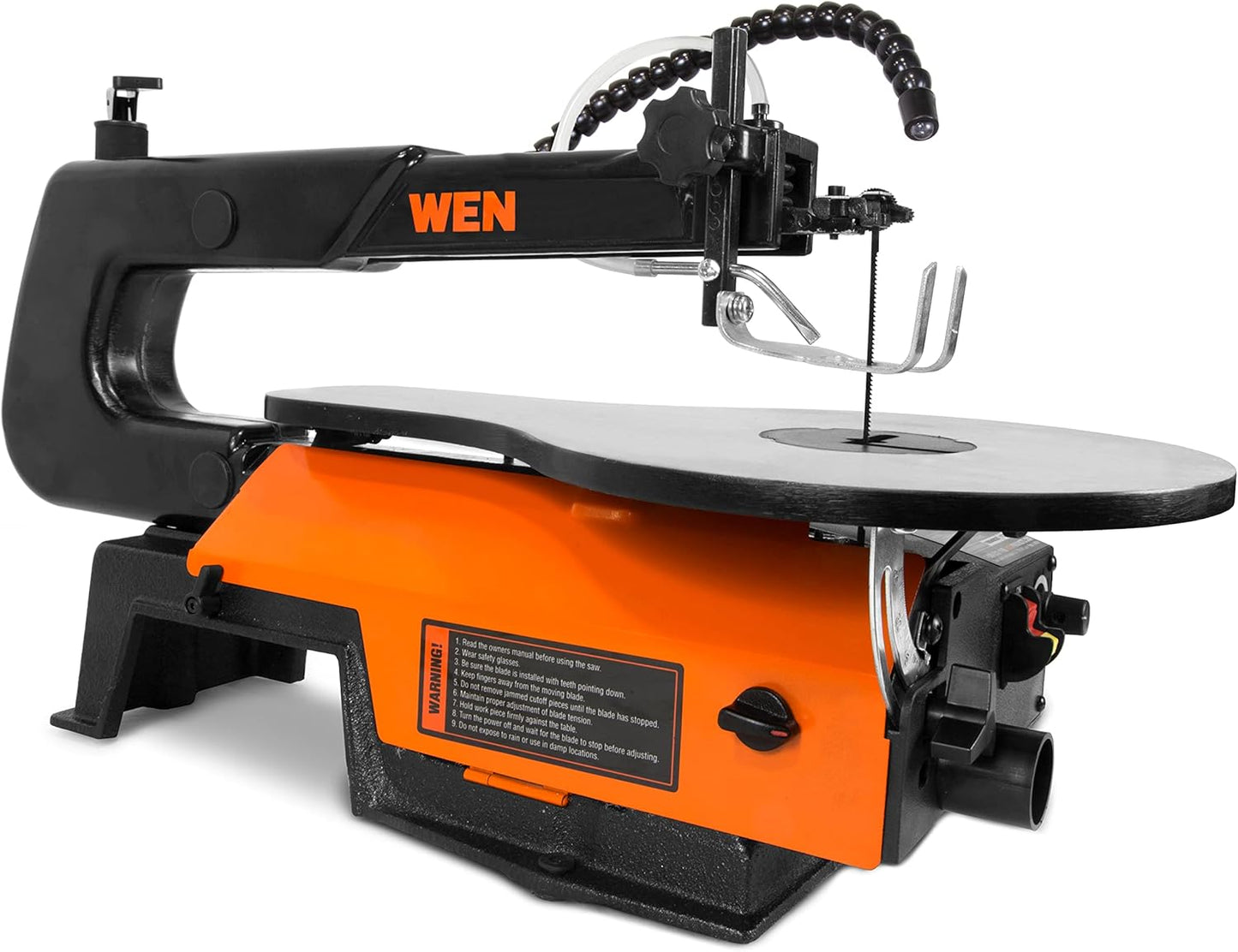 WEN Variable Speed Scroll Saw with Work Light and Blade Changes