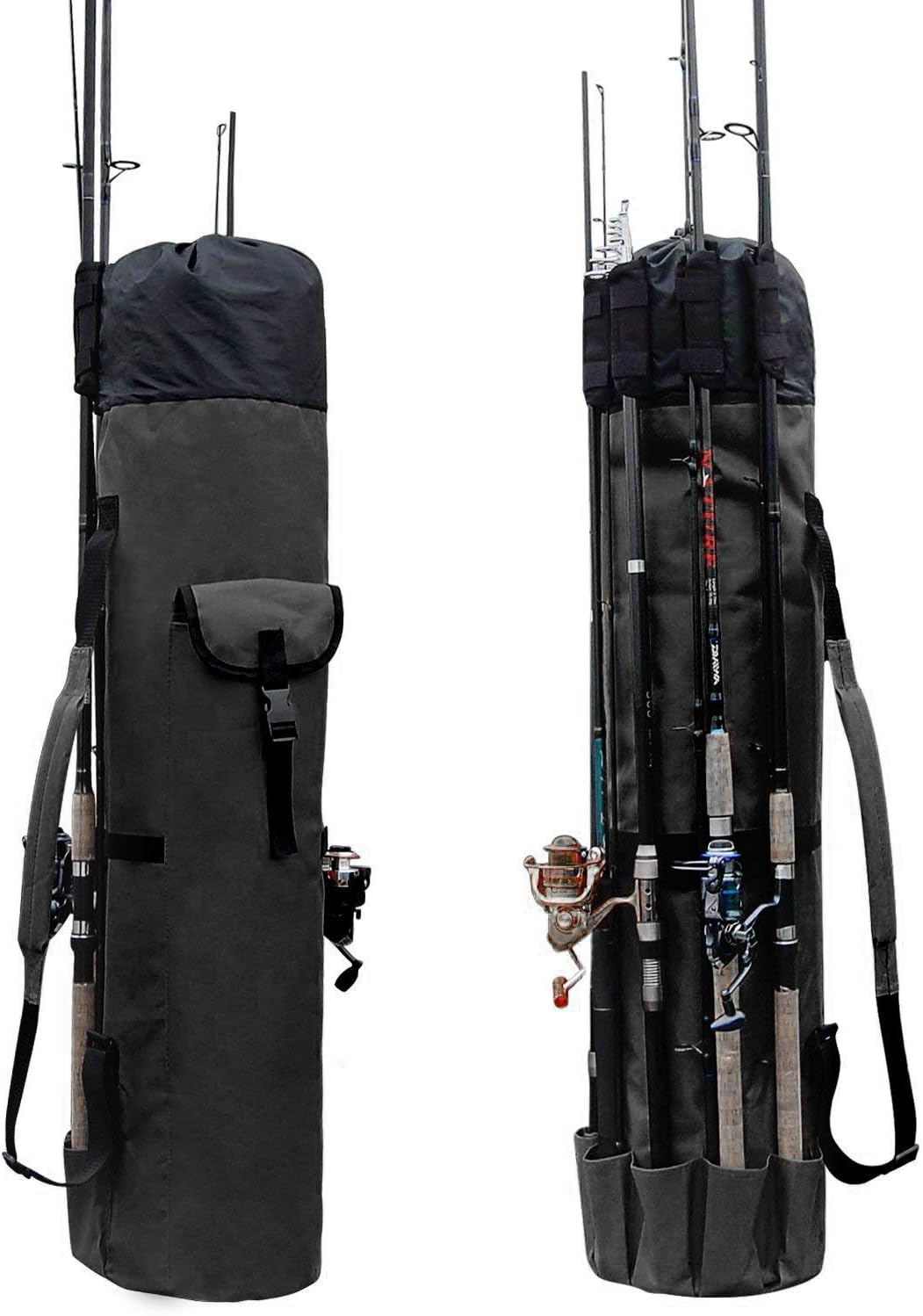 Durable Canvas Fishing Rod Organizer - Holds 5 Poles!