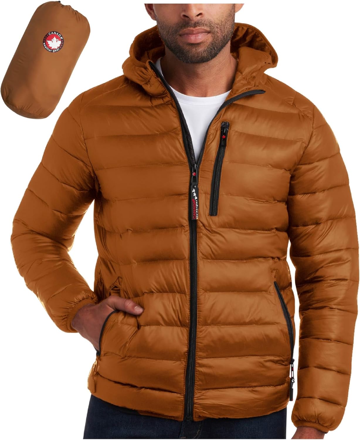 Lightweight Water-Resistant Puffer Jacket by CANADA WEATHER GEAR
