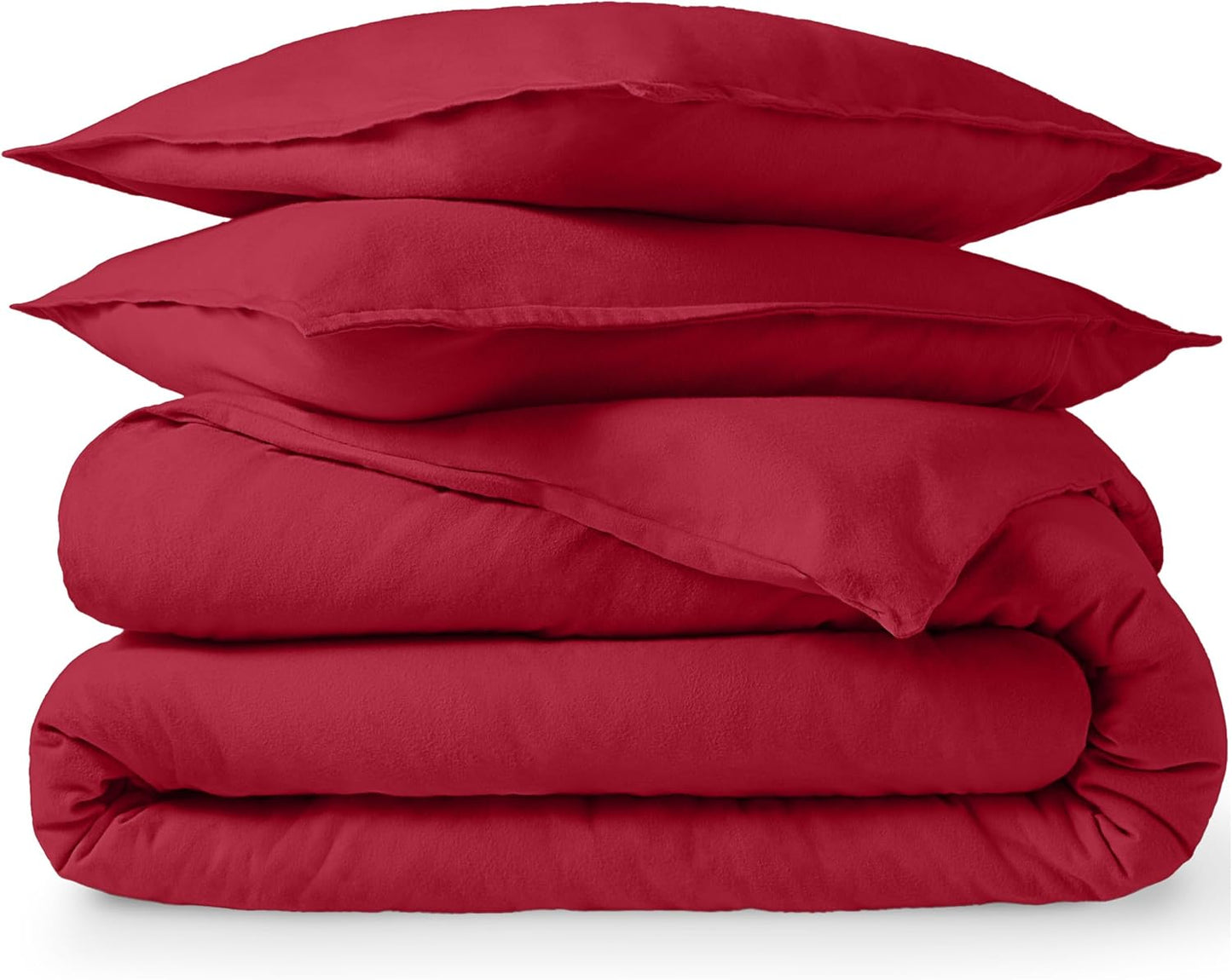 Flannel Duvet Cover Set - Full Size - Soft Cotton Comfort