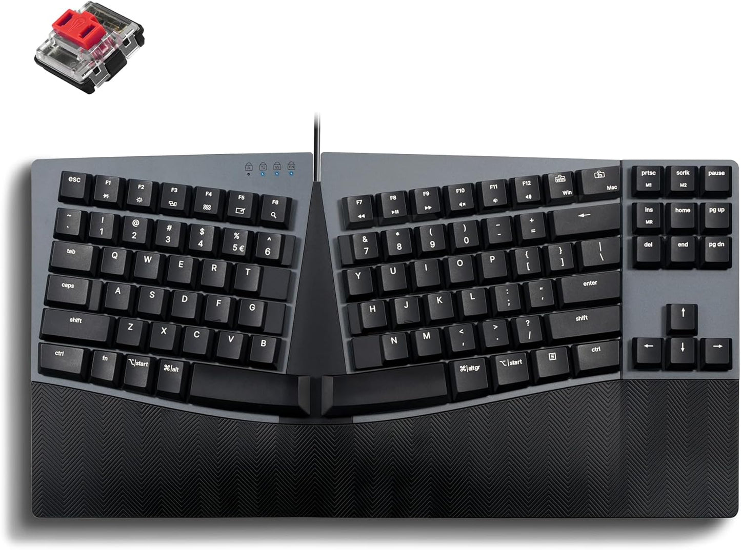 Perixx PERIBOARD-335RD Ergonomic Mechanical Compact Keyboard