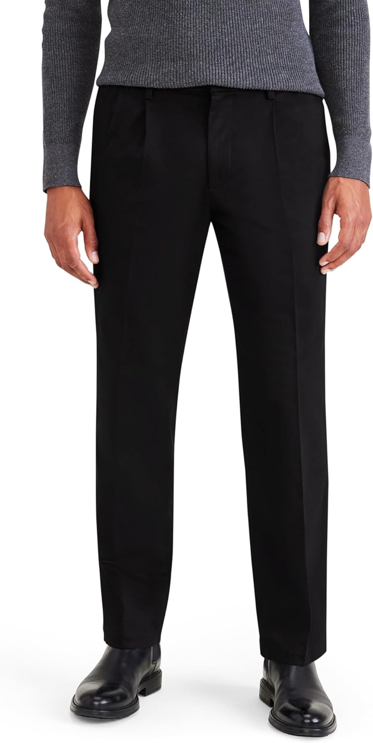 Classic Fit Signature Iron Free Khaki Pants with Stain Defender