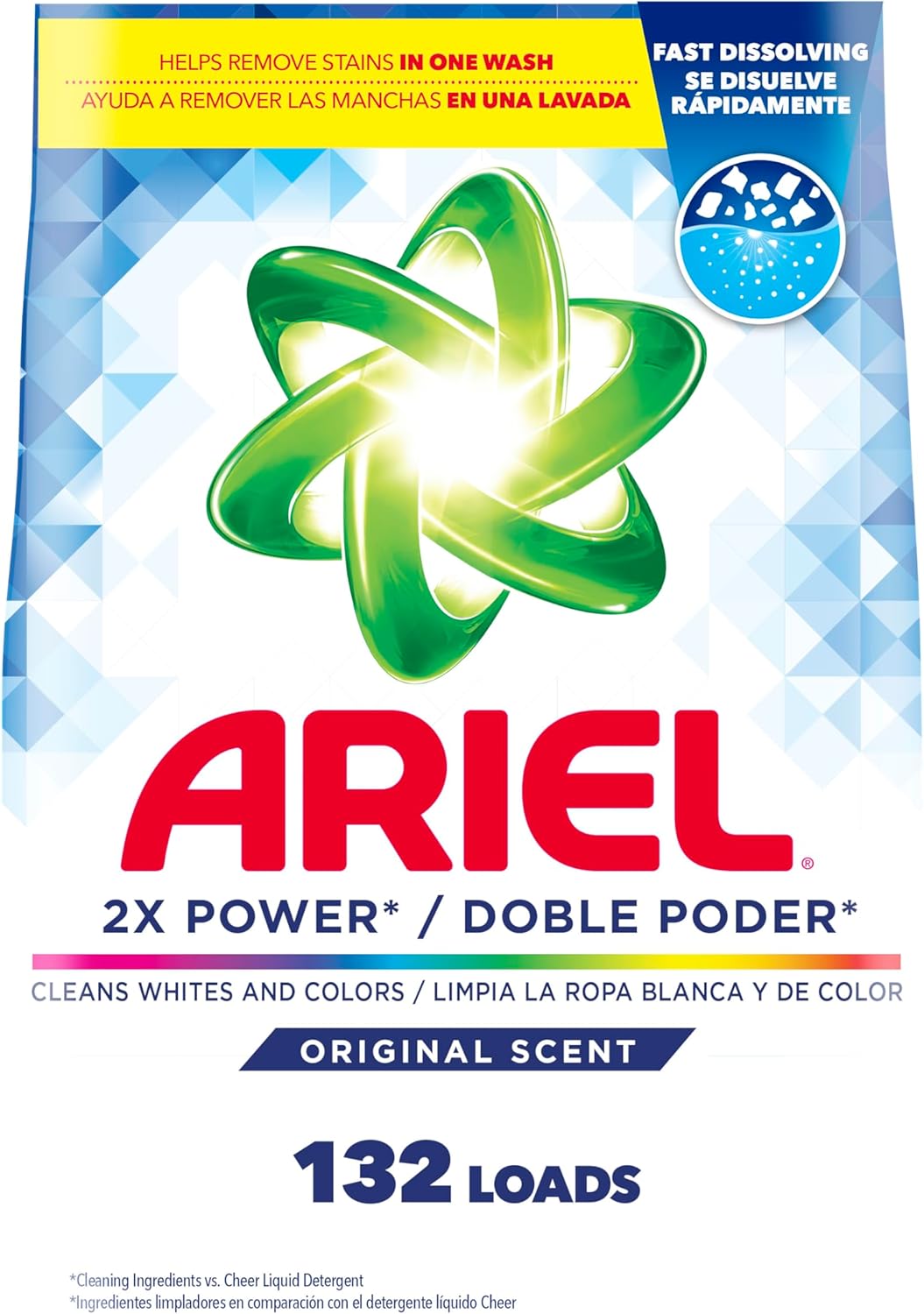 Ariel Original Scent Laundry Detergent - 132 Loads